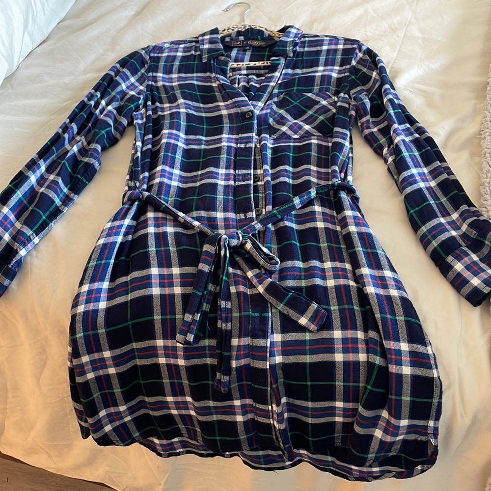 GAP Pendleton shirt dress flannel xsmall